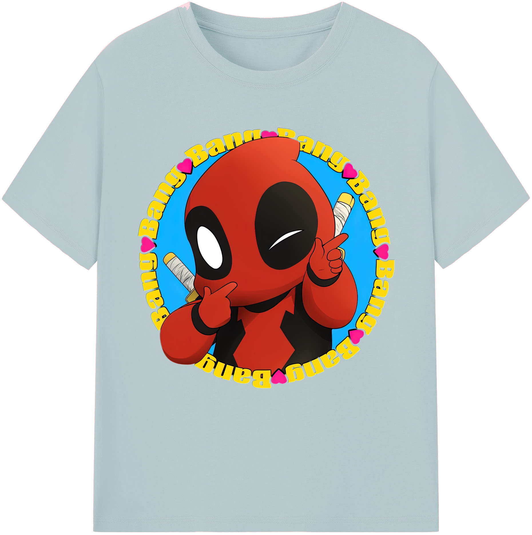 （画像用） Deadpool デッドプール 綿100％半袖Tシャツ（フロントプリント）